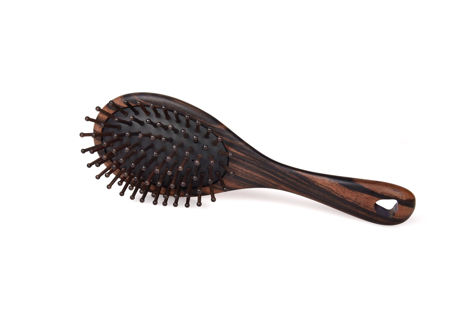 Premium Ebony Wood Lute Hair Brush for Detangling & Styling - Perfect for Curly, Thick, and Long Hair Care at Home or Salon Use