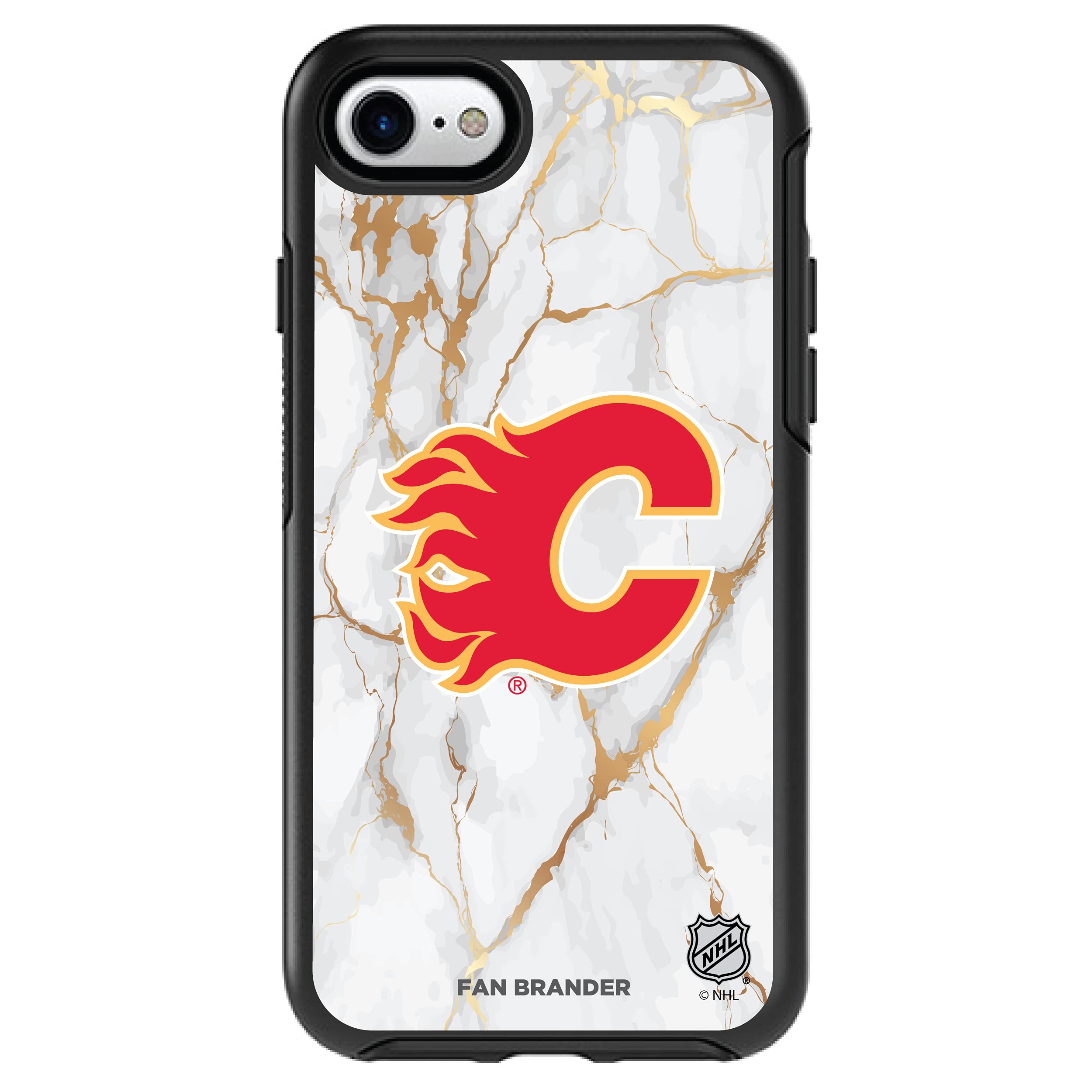 NHL OtterBox Symmetry iPhone Case - White Marble Design for Sports Fans