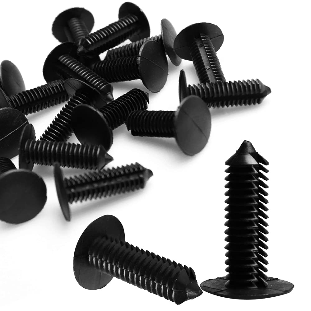 50Pcs 9mm Car Retainer Clips Kit - Fastener Rivets for Hood & Splash Guard Installation