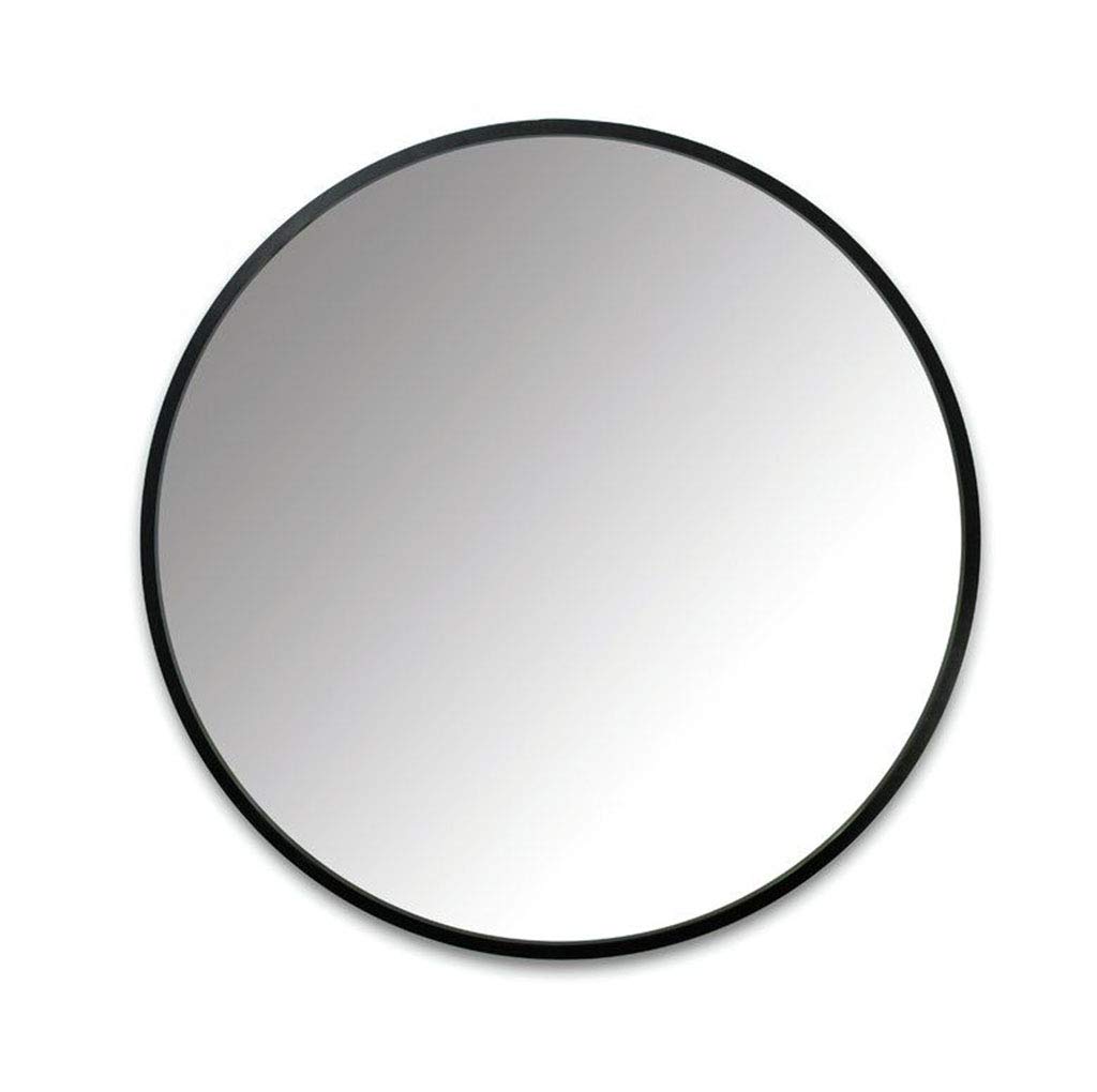 Round Wall Mirror - Modern Metal Frame Hanging Bathroom Mirror for Vanity, Makeup & Shaving | Decorative Circle Plane Mirror | Perfect for Bedroom, Bathroom & Dressing Room Décor