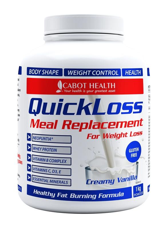 Cabot Health Quick Loss Creamy Vanilla Meal Replacement Powder for Weight Loss & Diet Support - Perfect for Shakes, Smoothies, and Healthy Breakfasts
