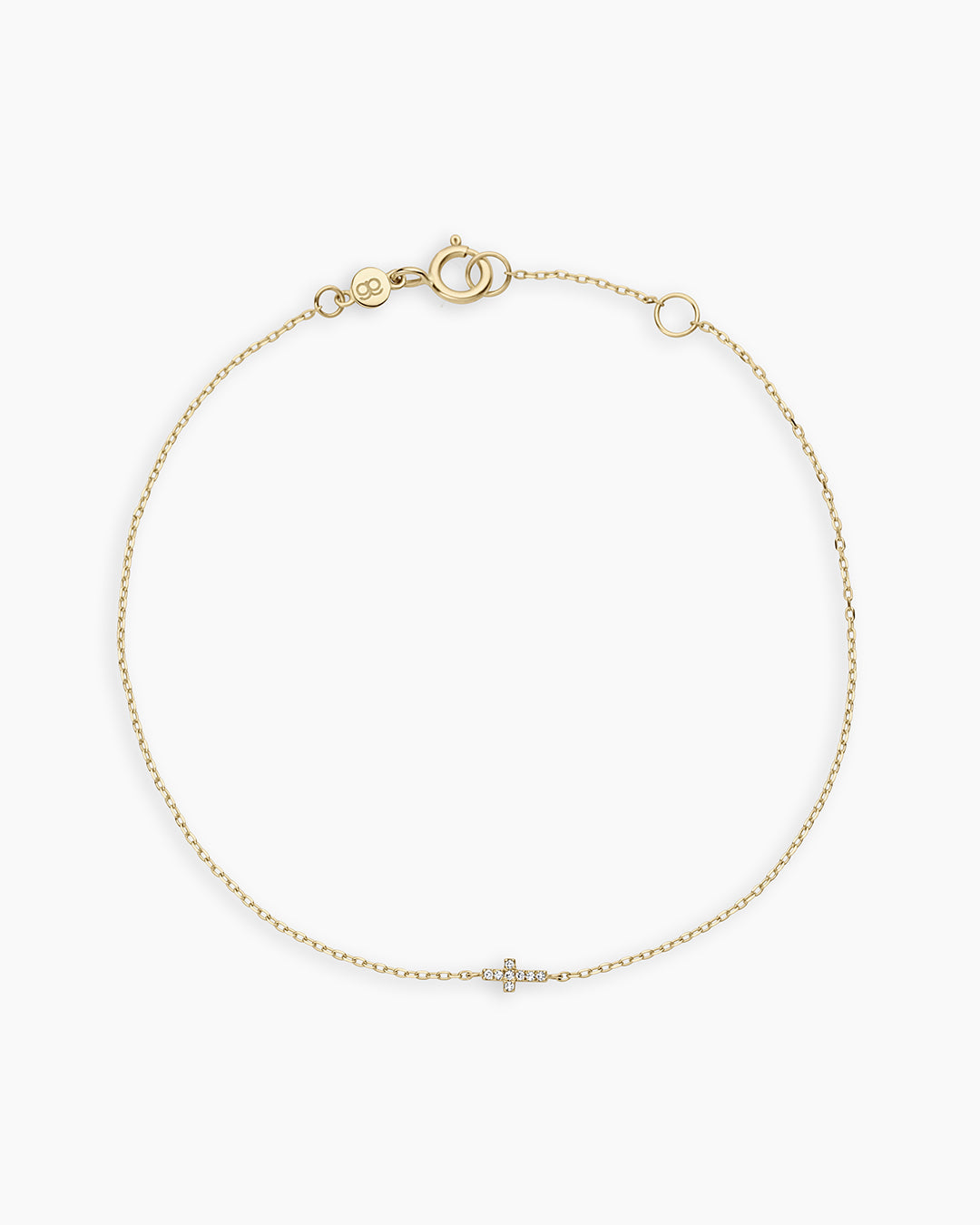 Exquisite Diamond Cross Bracelet for Women - Elegant 14K Gold Plated Religious Jewelry Gift for Christmas, Baptism & Everyday Wear