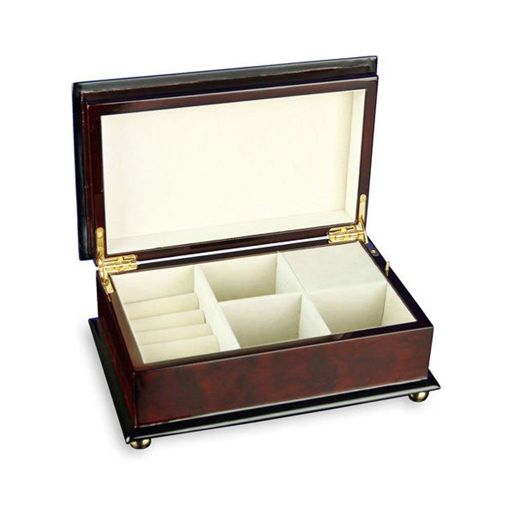 Classic Floral Musical Wooden Jewelry Box with Elegant Melody - Perfect Gift for Women, Birthday, Anniversary & Home Decor | The San Francisco Music Box Company