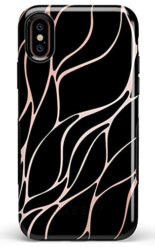 Black and Gold Metallic Waves