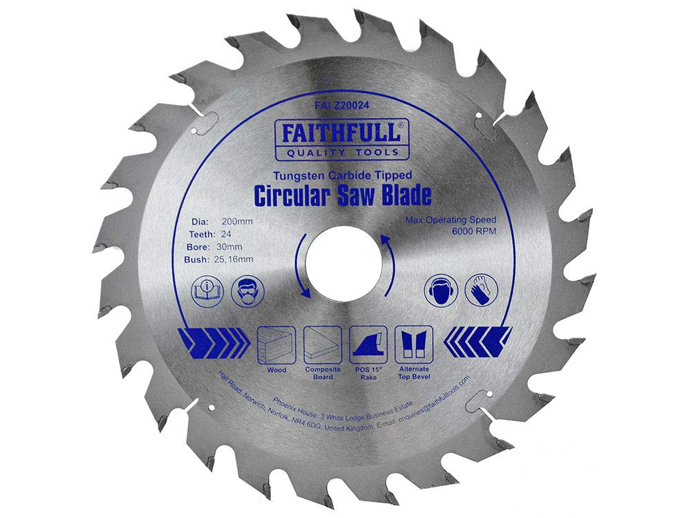 Premium TCT Circular Saw Blade 250mm x 30mm x 24T - High-Performance Cutting for Wood, Plastic & Aluminum - Perfect for DIY Projects, Carpentry & Construction Work