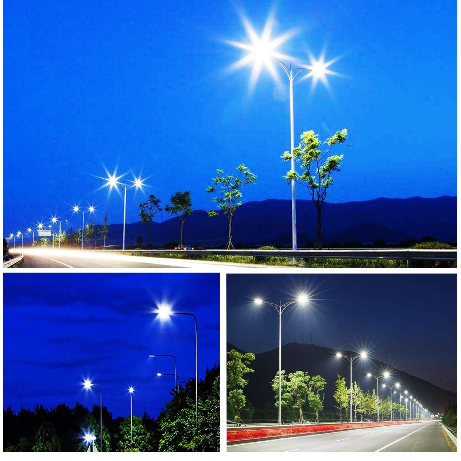 300W LED Parking Lot Lights Outdoor - 5500K Daylight, 39,000LM High Brightness, Slip Fit Adjustable Pole Mount, ETL Listed, IP65 Waterproof - Perfect for Stadiums, Roadways, Commercial Streets & Large Area Lighting