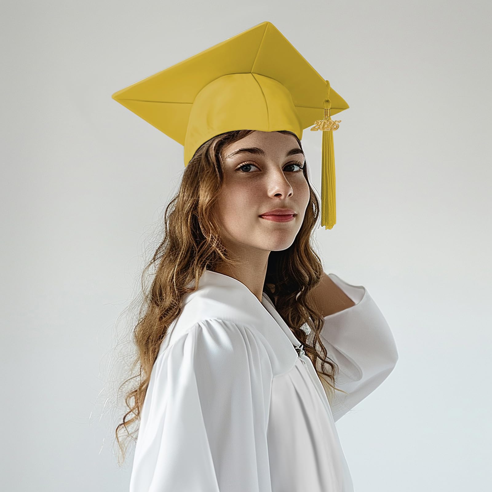2025 Graduation Cap Tassel with Year Charm - Happy Secret Graduation Ceremony Accessories for High School & College Graduates - Perfect for Commencement, Photo Shoots & Keepsakes