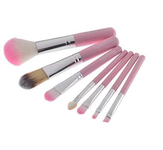 RJGUDDU TYA 6155 Professional Makeup Kit - 7 Pink Makeup Brushes & 6-in-1 Blending Sponge Set (14-Piece Multicolor) for Foundation, Contouring & Beauty Makeup | Perfect for Travel, Bridal & Everyday Use