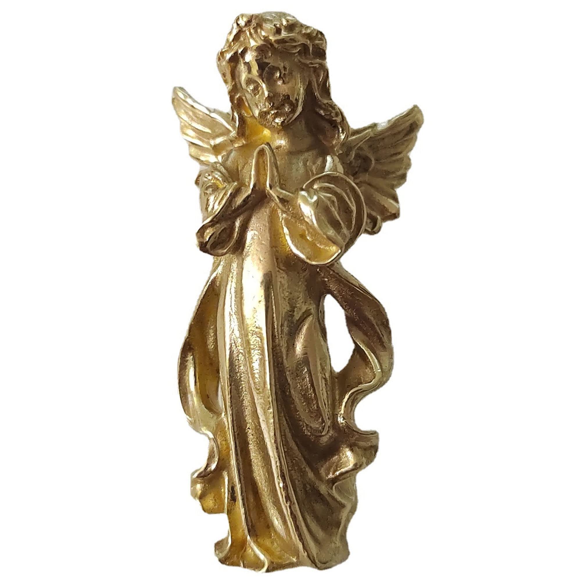 Vintage Brass Cherub Drawer Handles - Elegant Cabinet Pulls for Wardrobes, Shoe Cabinets, Nightstands & Wine Cabinets (2.8 x 5.7 x 3cm) - Perfect for Home Decor & Furniture Upgrades
