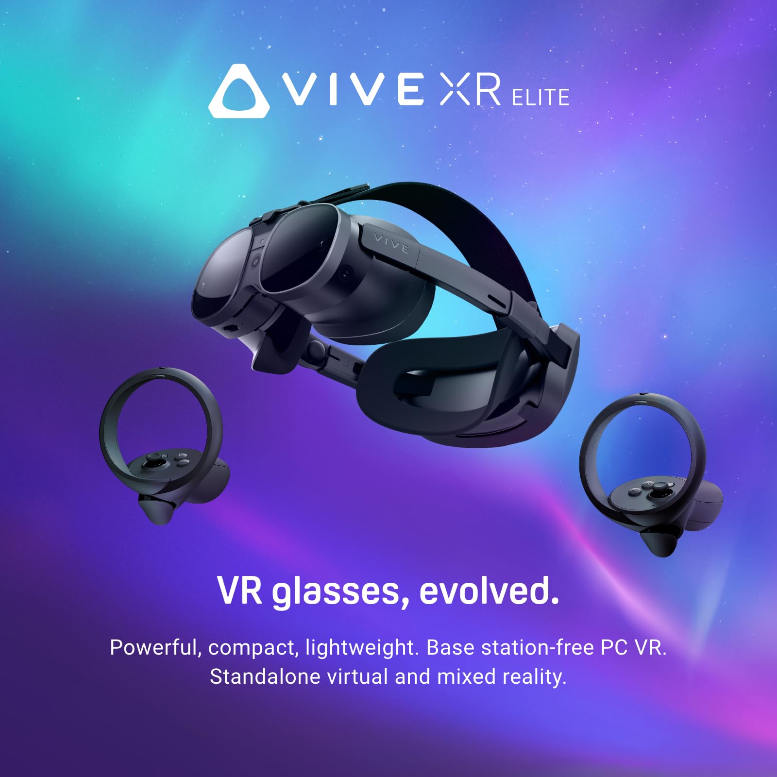 HTC Vive XR Elite VR Headset with Deluxe Pack - Wireless Mixed Reality & PC VR System with Motion Controllers & Starter Game Bundle for Immersive Gaming, Virtual Travel & Professional Training