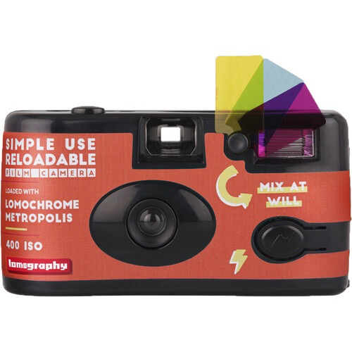 Lomography LomoChrome Metropolis 35mm Disposable Film Camera - 27 Exposures | Vintage Style Point & Shoot Camera for Travel, Street Photography & Creative Projects