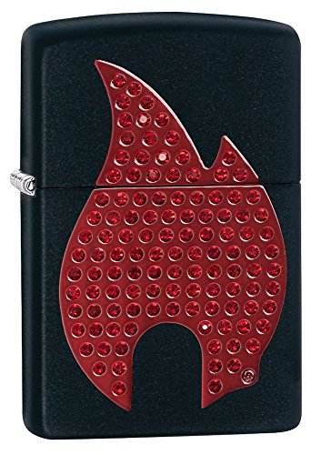 Black Matte Zippo Flame Lighter