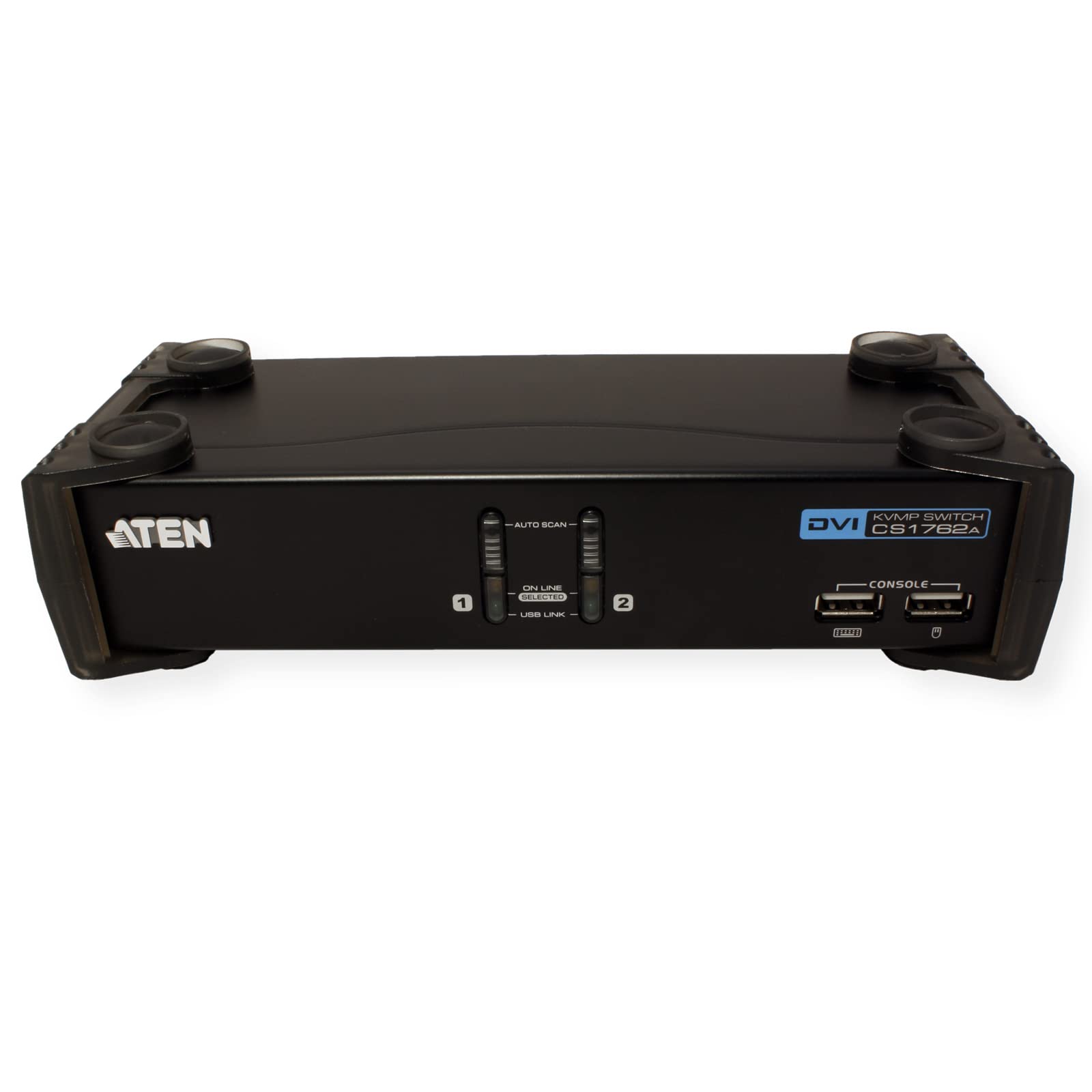 ATEN 2-Port USB KVM Switch with DVI and Audio Support | High-Performance KVM Switch for Dual Computer Control | Perfect for Home Office, Gaming, and IT Workstations