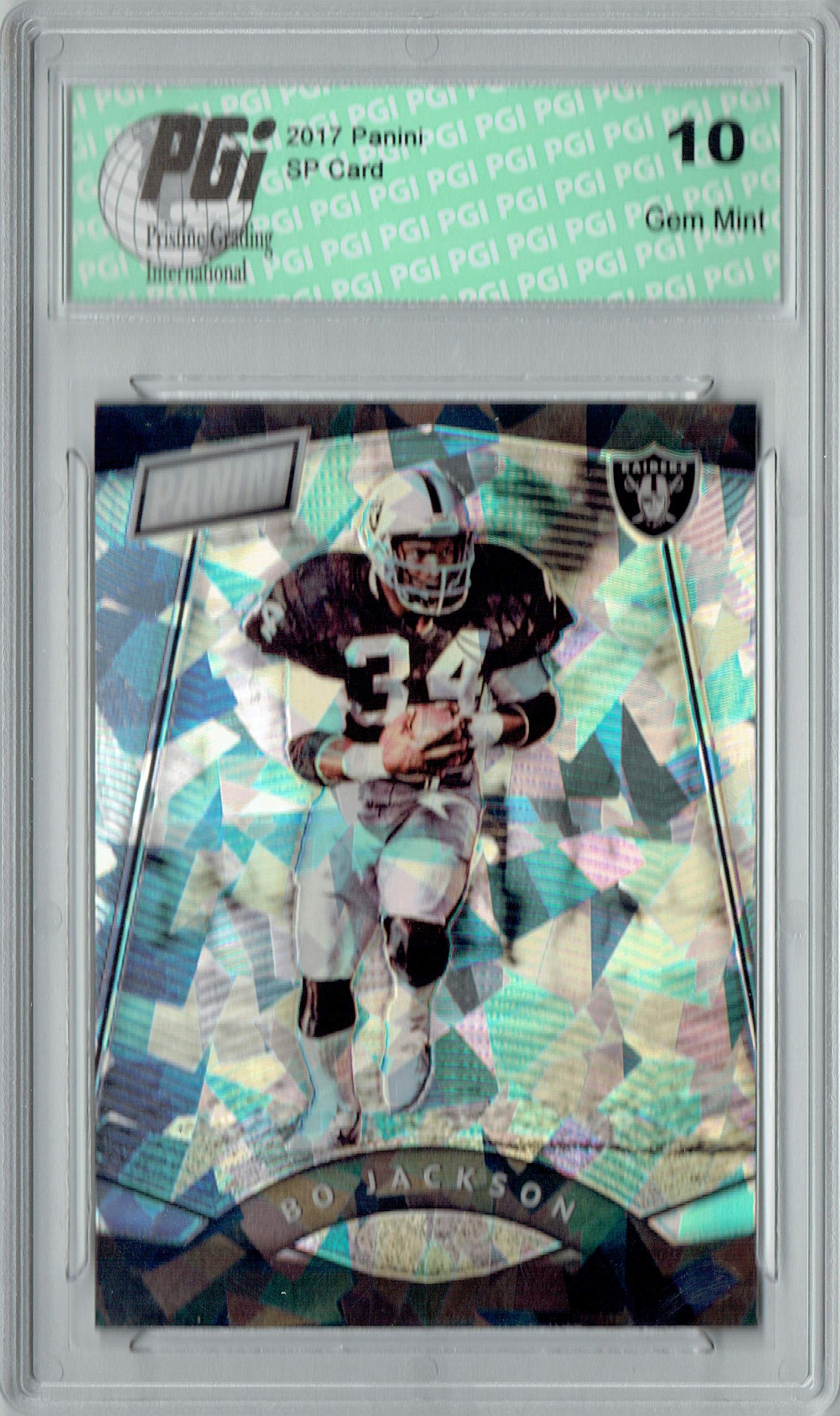Bo Jackson 2017 Panini #19 Cracked Ice 25 Made PGI 10 Graded Baseball Card - Perfect for Collectors and Sports Memorabilia Displays