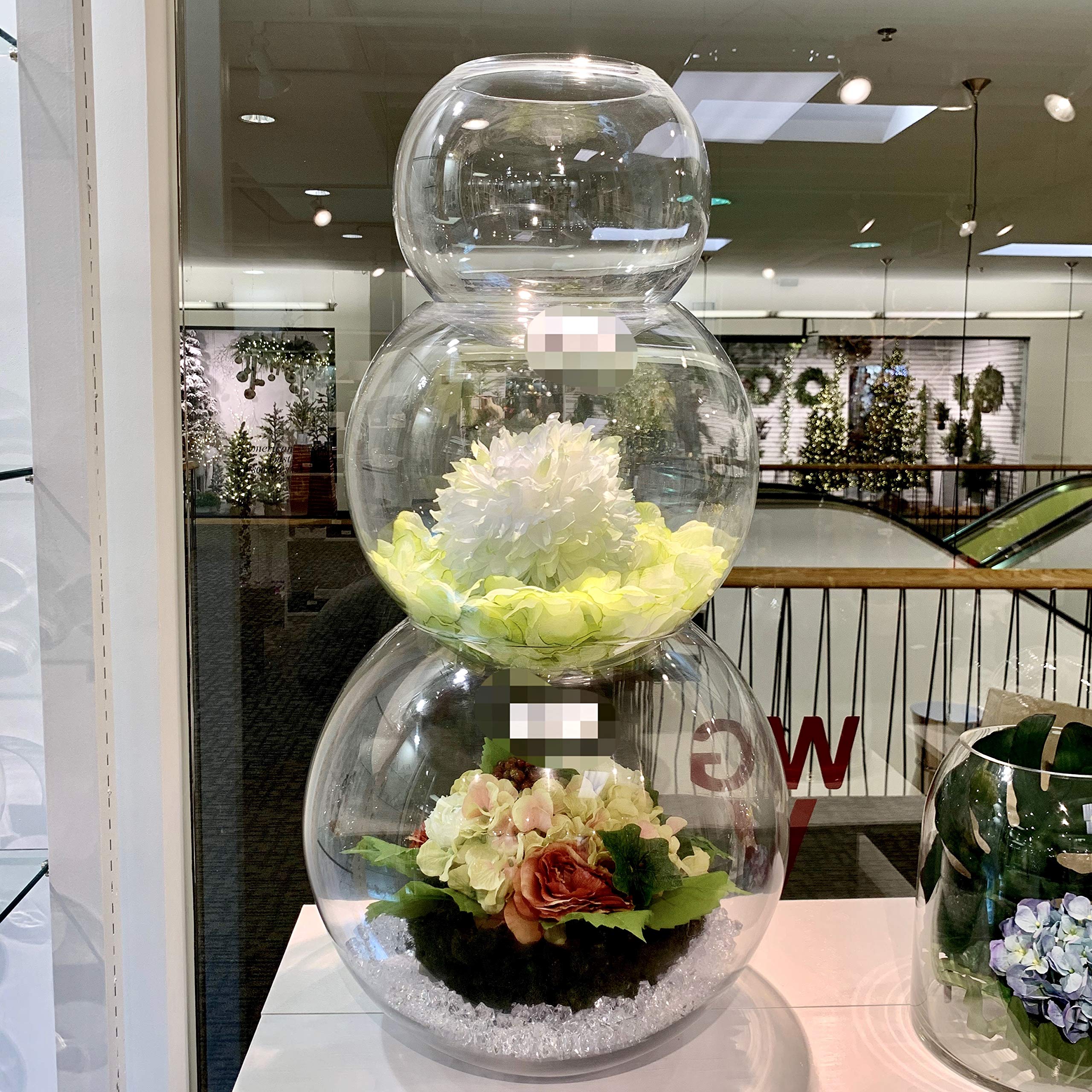 WGV 16-Inch Large Clear Glass Bubble Vase - 14