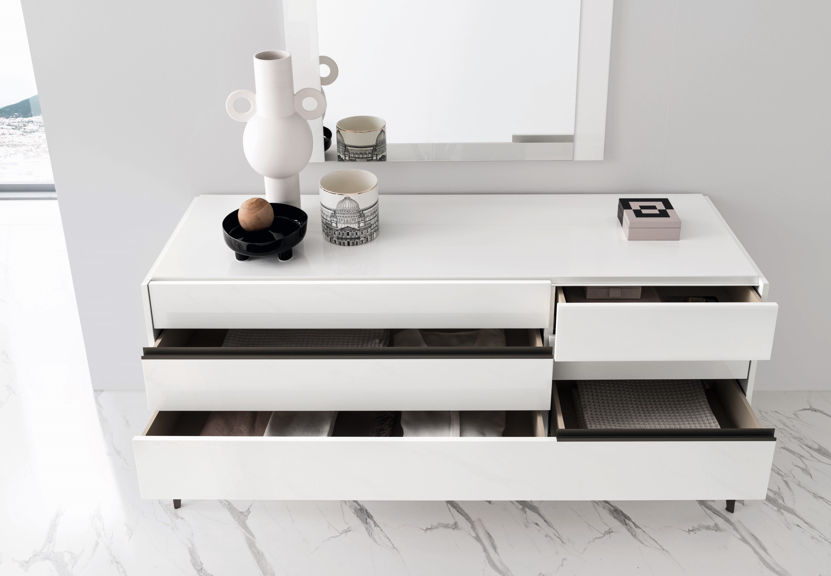 ALF COSTA BLANCA Luxury Bedroom Set - Modern Bed Frame, Nightstand & Dresser Collection for Master Bedroom Decor | Perfect for Home, Apartment & Guest Room Furnishing