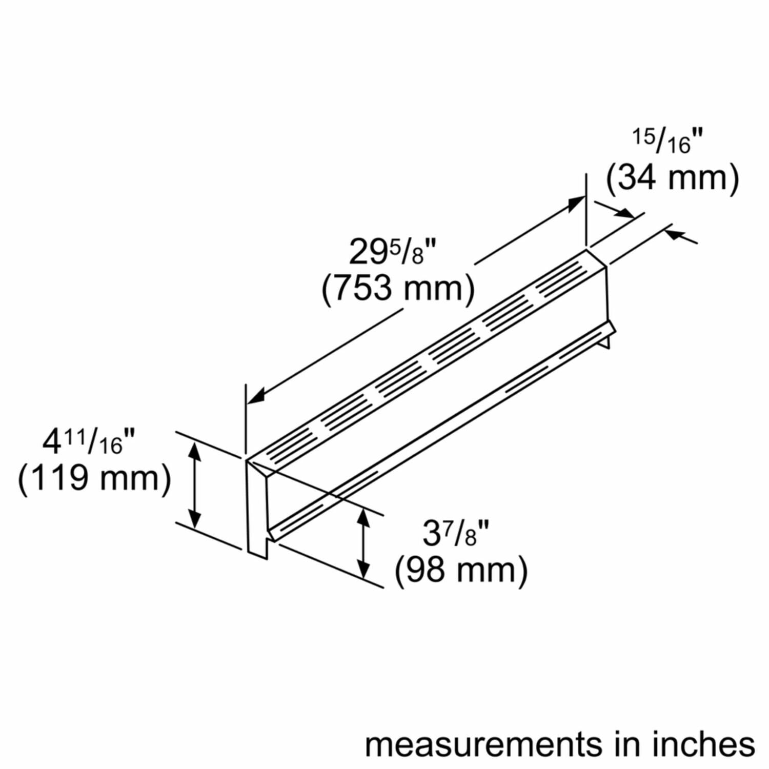 Bosch HGZBS301 4-Inch Low Back Panel Accessory Kit for Gas Slide-In Ranges - Perfect for Kitchen Remodeling & Appliance Installation