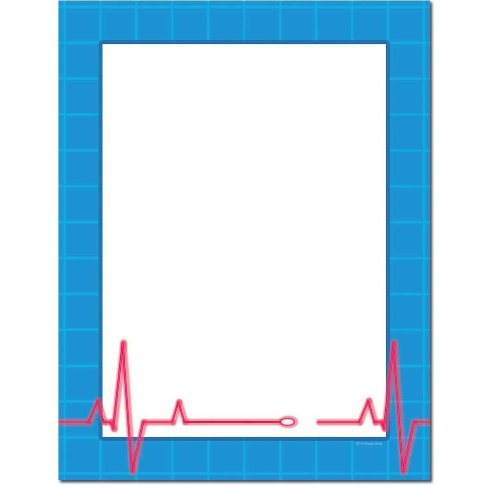Heartbeat Letterhead Paper - 100 Sheets for Laser & Inkjet Printers - Perfect for Business Letters, Office Documents & Professional Correspondence