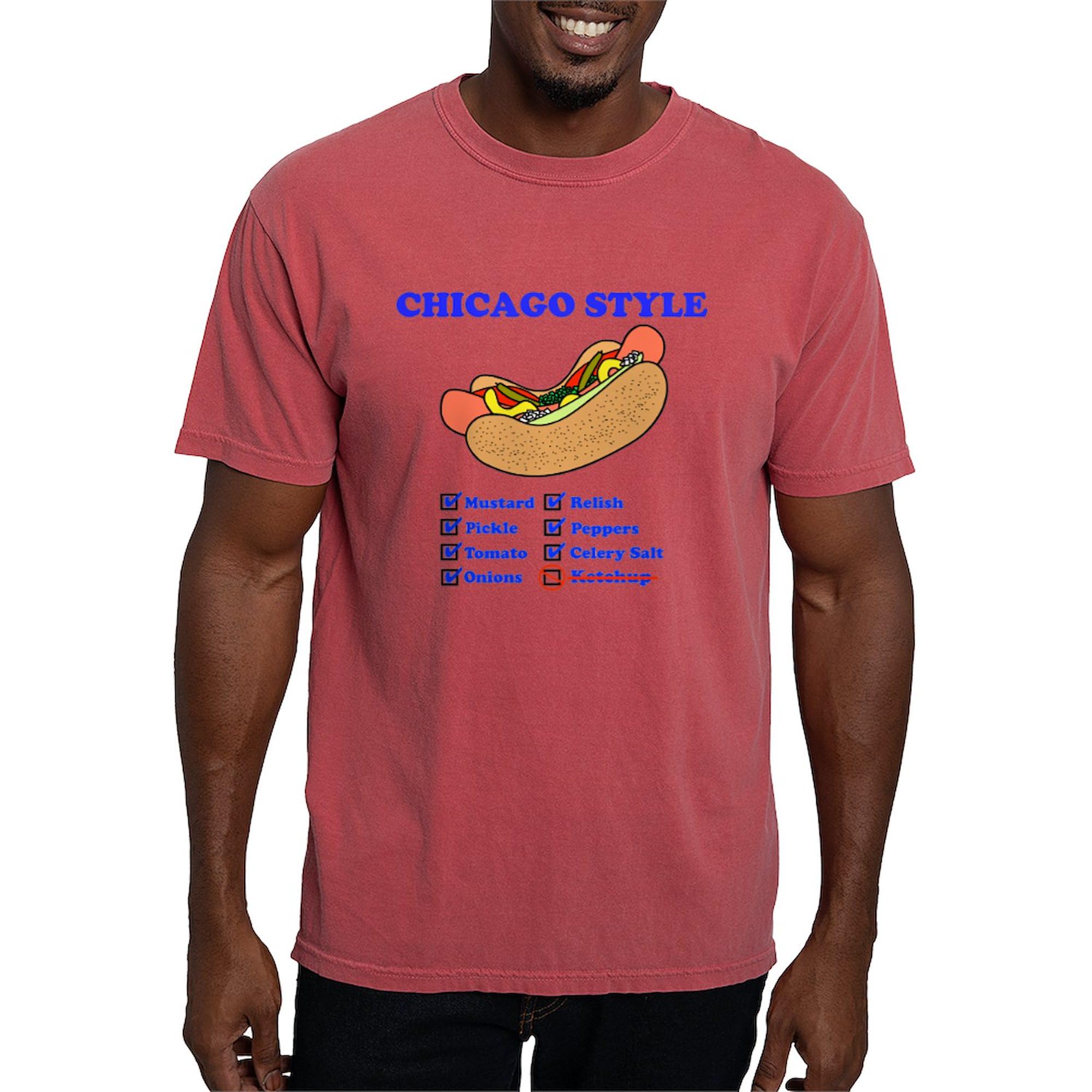 Chicago Style Hot Dog T-Shirt for Men - Comfort Colors Soft Cotton Tee - Perfect for Casual Wear, Sports Events & Chicago Fans