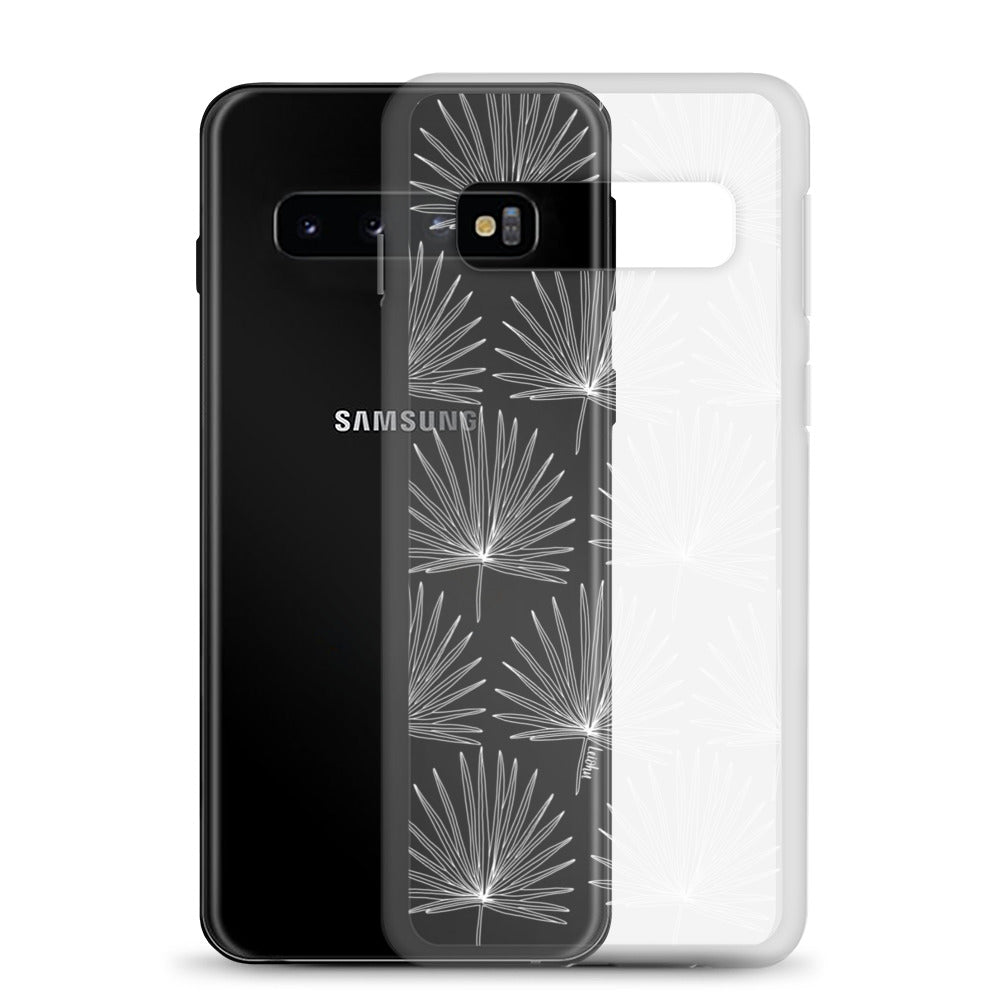Fan Palm Clear Phone Case for Samsung Galaxy - Slim Protective Cover with Scratch Resistance for Everyday Use & Travel