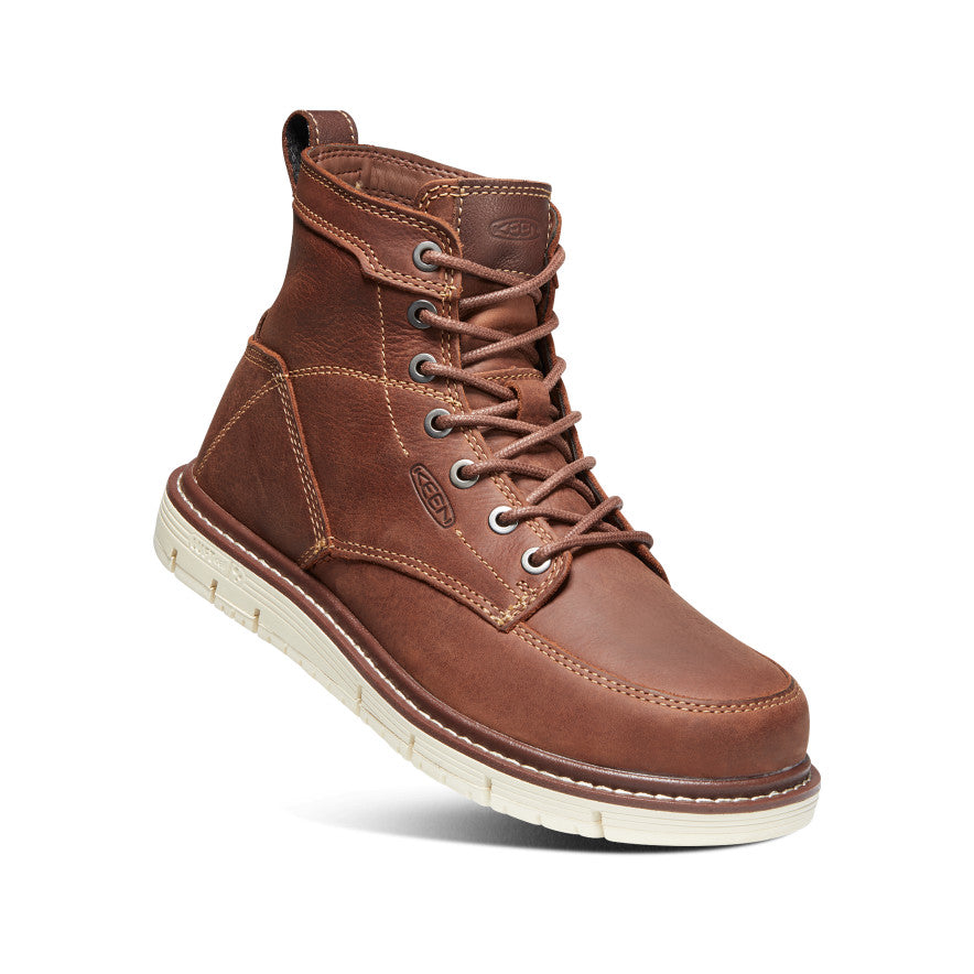 Women's San Jose 6 Soft Toe Boots - Comfortable Work Boots for Women in Gingerbread/Off White - Perfect for Construction, Hiking & Outdoor Activities