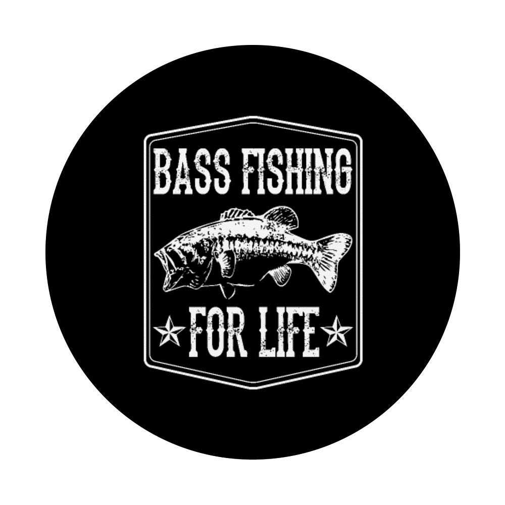Bass Fishing For Life PopSockets Swappable PopGrip - Phone Grip & Stand for Anglers - Perfect for Fishing Trips & Outdoor Adventures
