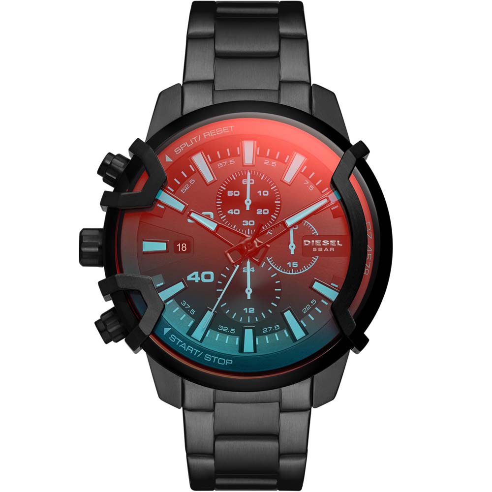 Diesel DZ4578 Griffed Black Men's Watch - Stylish Chronograph for Casual & Formal Wear - Perfect for Everyday Use, Office & Special Occasions