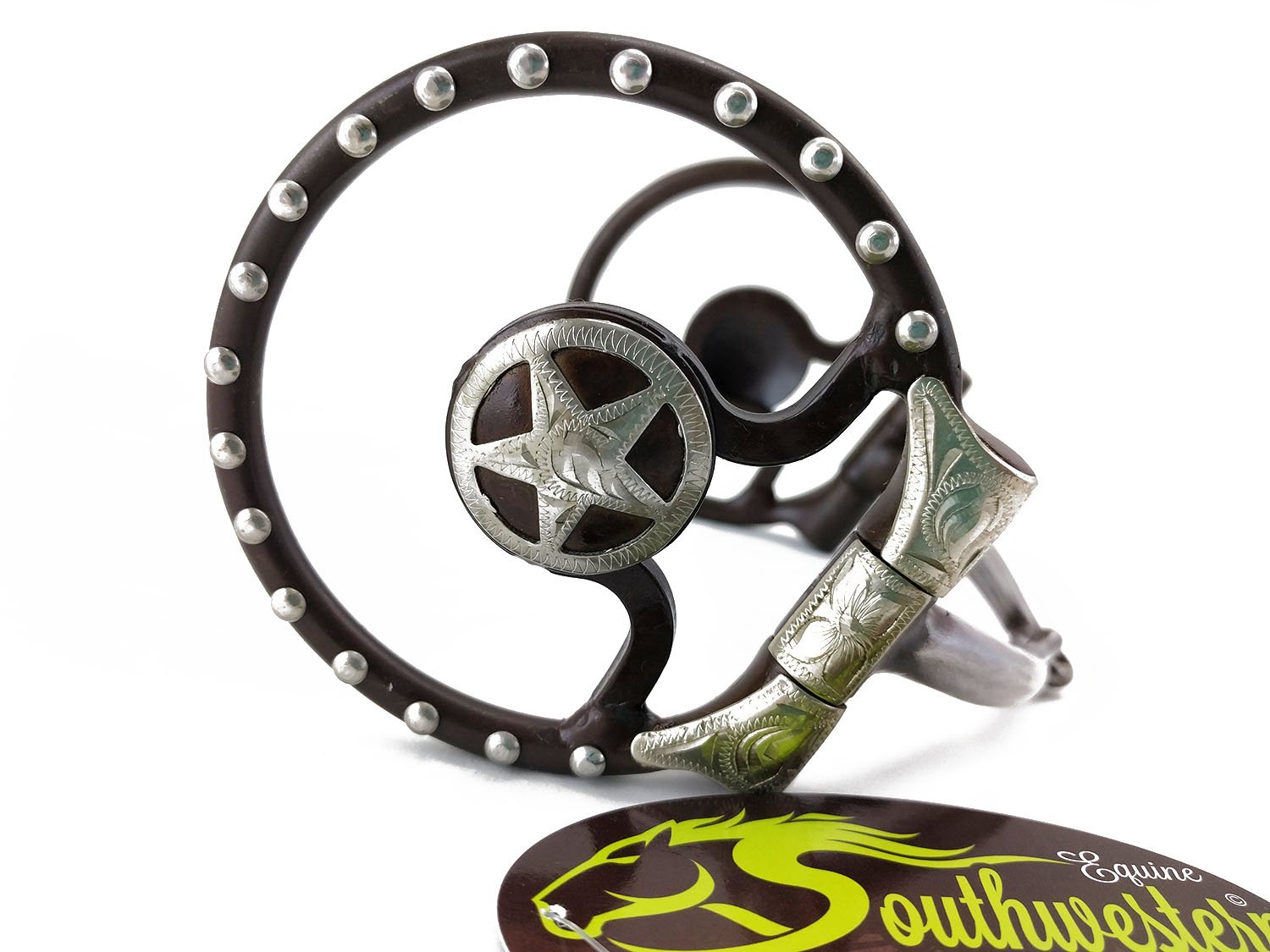 Texas Star Western D-Ring Snaffle Bits for Horses - Sweet Iron Mouthpiece for Training & Riding - Perfect for Trail, Ranch & Show Horses