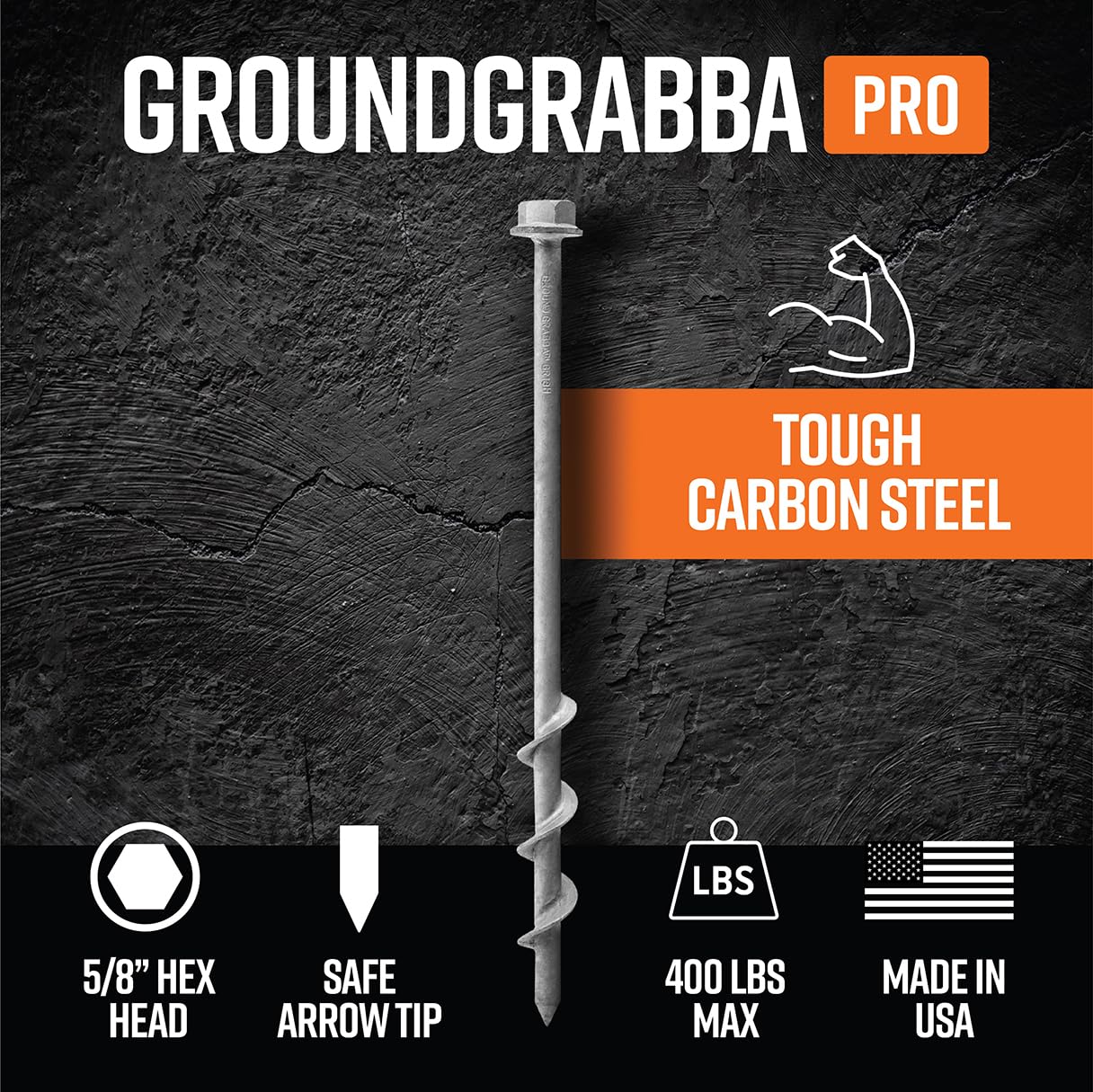 Heavy Duty Ground Anchor Screw Kit - 12 Pack 1 Ft Screw-in Anchors for High Winds | Secure Swing Sets, Pop-Up Canopies, Tents & Outdoor Equipment | Perfect for Camping, Backyard, Patio & Storm Protection