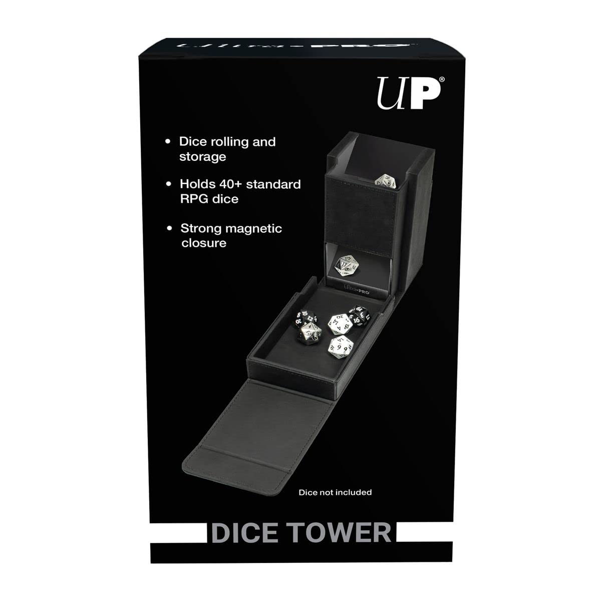 Ultra PRO Alcove Dice Tower - Premium Dice Storage Case for RPG, D&D, Board Games - Holds 40+ Standard Dice - Perfect for Tabletop Gaming & Role-Playing Adventures