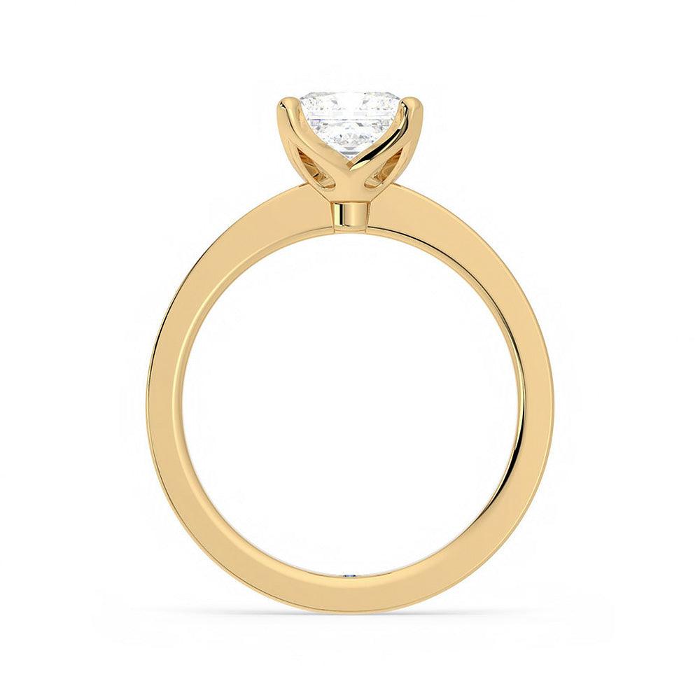 1.5ct Princess Cut Moissanite Engagement Ring for Women - 14K White Gold Hidden Anniversary Stone & Channel Set Side Stones - Perfect for Proposals, Anniversaries, and Special Occasions