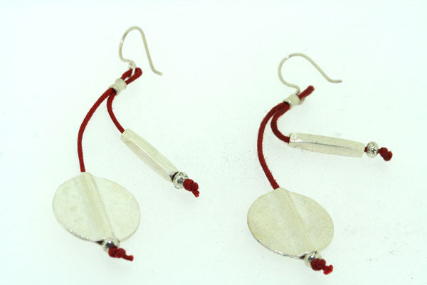 Elegant Red Thread Earrings for Women - Boho Chic Handmade Jewelry - Perfect for Parties, Weddings & Everyday Wear