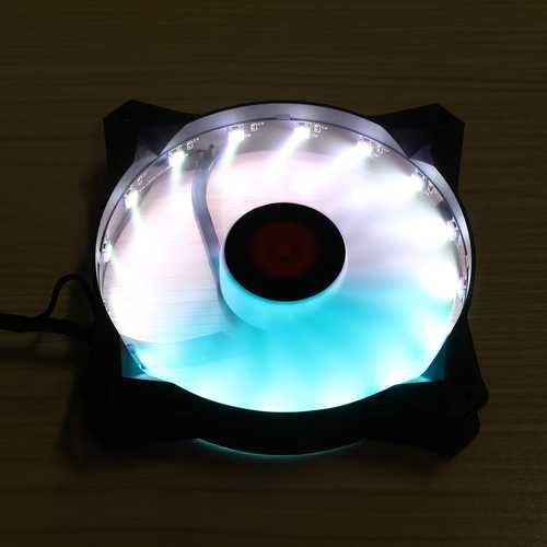 Coolmoon 120mm RGB PC Cooling Fan with Remote Control - Adjustable LED Computer Case Fan for Gaming PC, Desktop, Workstation - Perfect for PC Builds, Case Modding & Cooling Enhancement