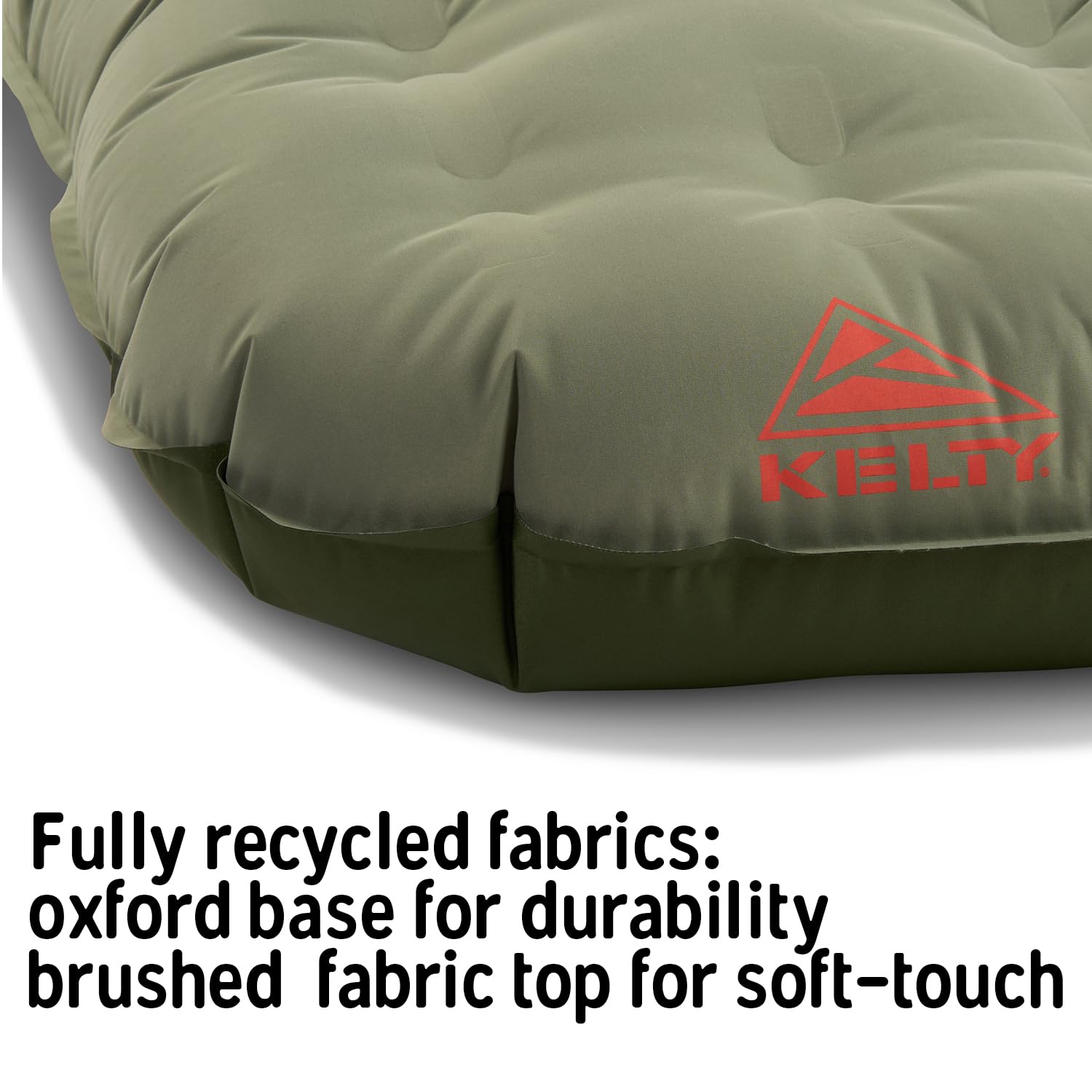 Kelty Kush Queen Air Mattress with Battery-Powered Pump - PVC-Free, 6-Inch Plush Camping Bed for Indoor & Outdoor Use - Includes Carry Bag - Perfect for Camping, Guest Beds, and Home Comfort