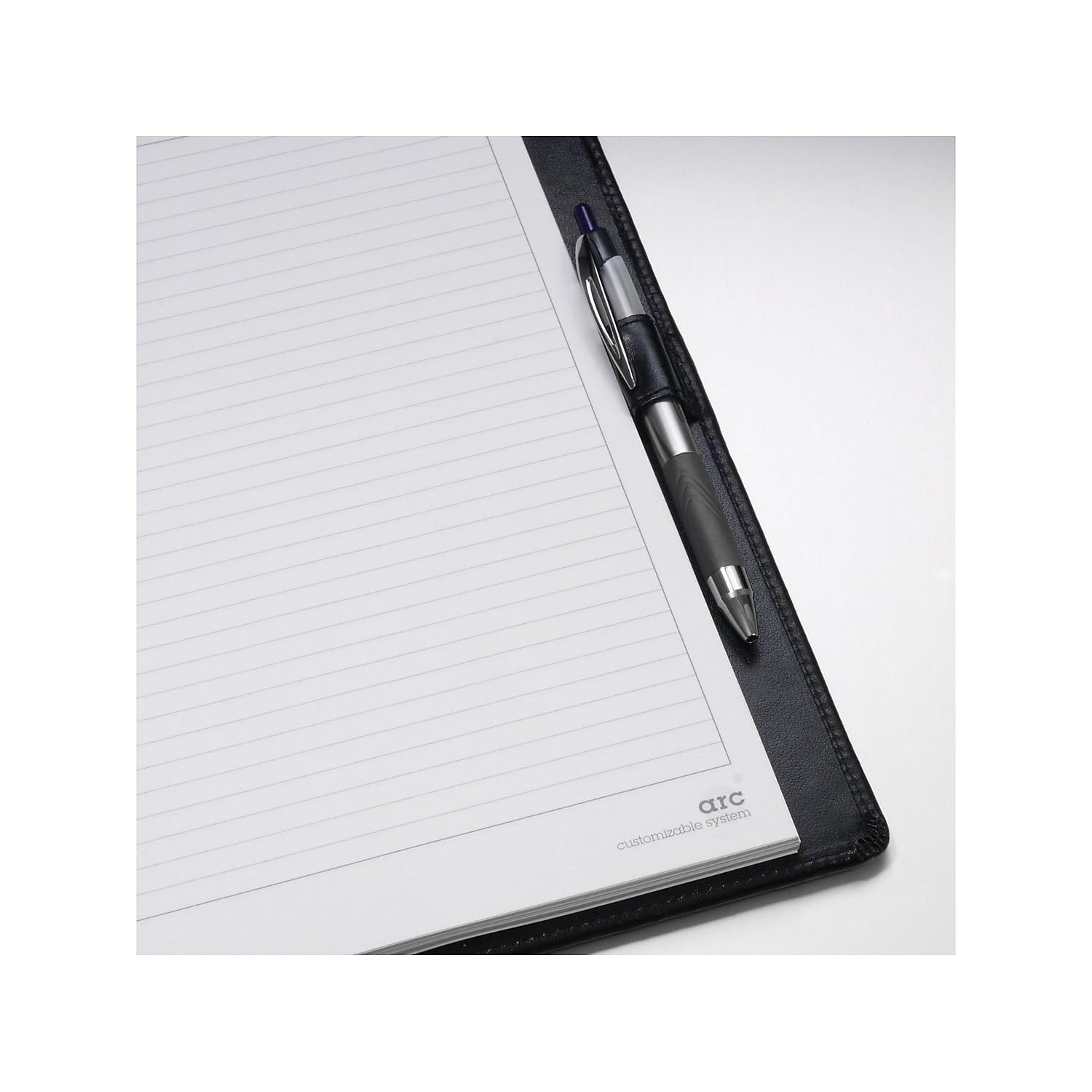 Customizable Leather Notebook System - Arc 8.5 x 11 Black Refillable Journal for Business, School & Creative Writing | Perfect Office Organizer & Gift Idea