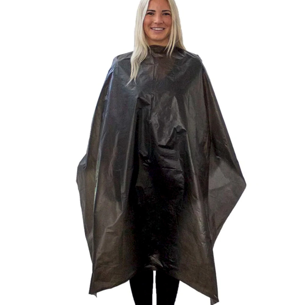 Extra Large Disposable Hair Cutting Capes for Barbers - 30 Pack, Black Chemical & Styling Capes for Cricket, Salons & Home Use