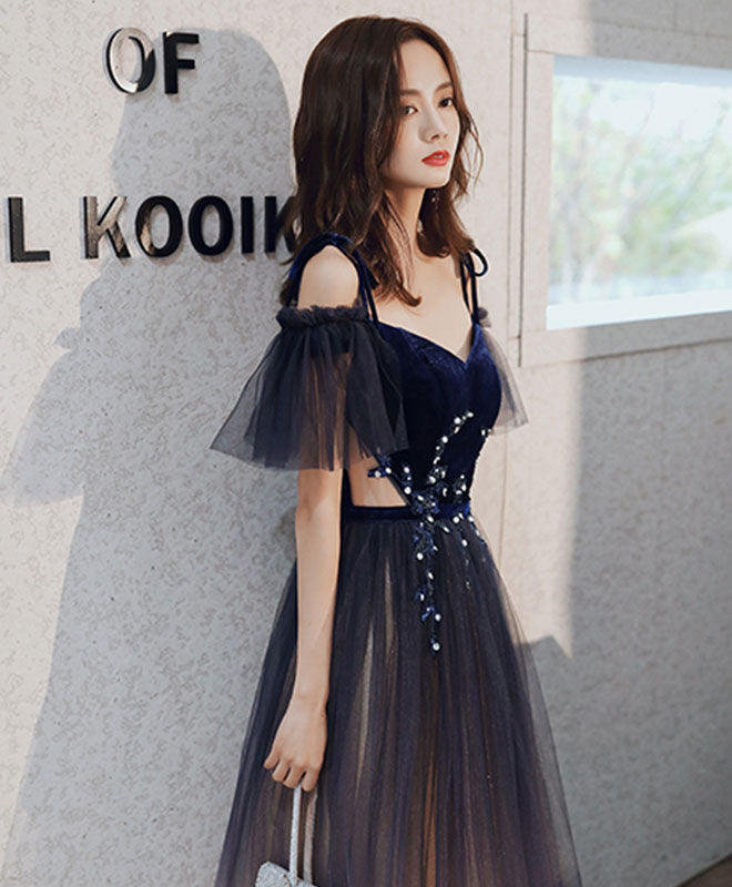 Blue Sweetheart Tulle Off Shoulder Long Prom Dress - Elegant Evening Gown for Formal Dances, Galas & Special Occasions