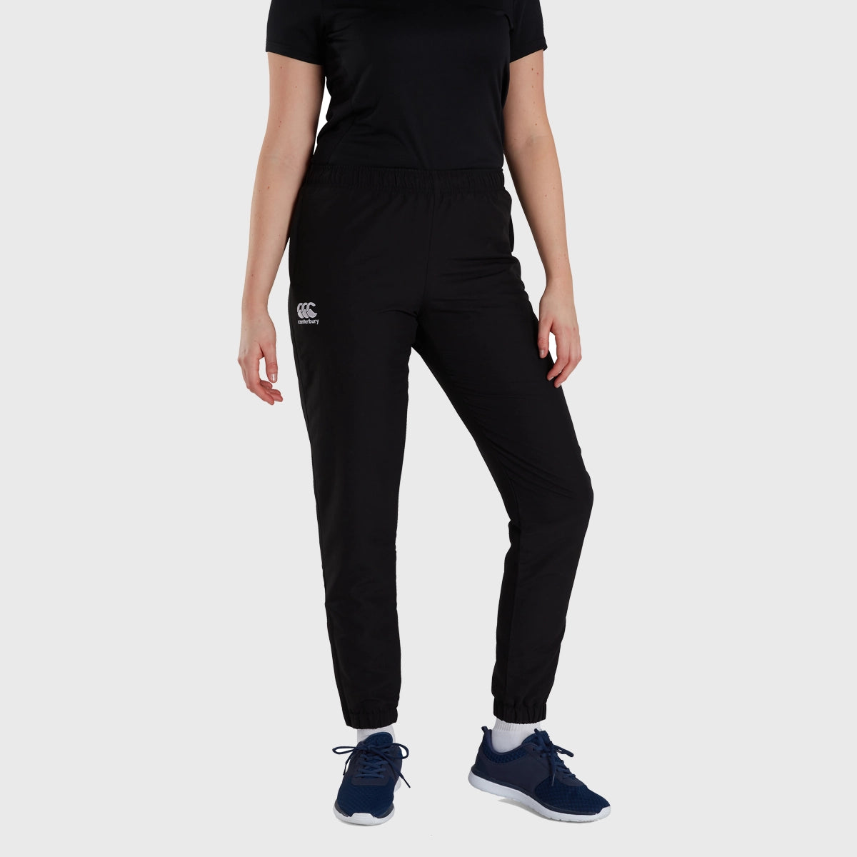 Canterbury Women's Club Tapered Track Pants - Black | Comfortable Athletic Pants for Running, Yoga & Lounge Wear