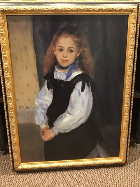 37 x 28 Renoir Girl Canvas Art Print - Classic French Impressionist Painting Reproduction for Home & Office Wall Decor | Perfect for Living Room, Bedroom, or Gallery Display