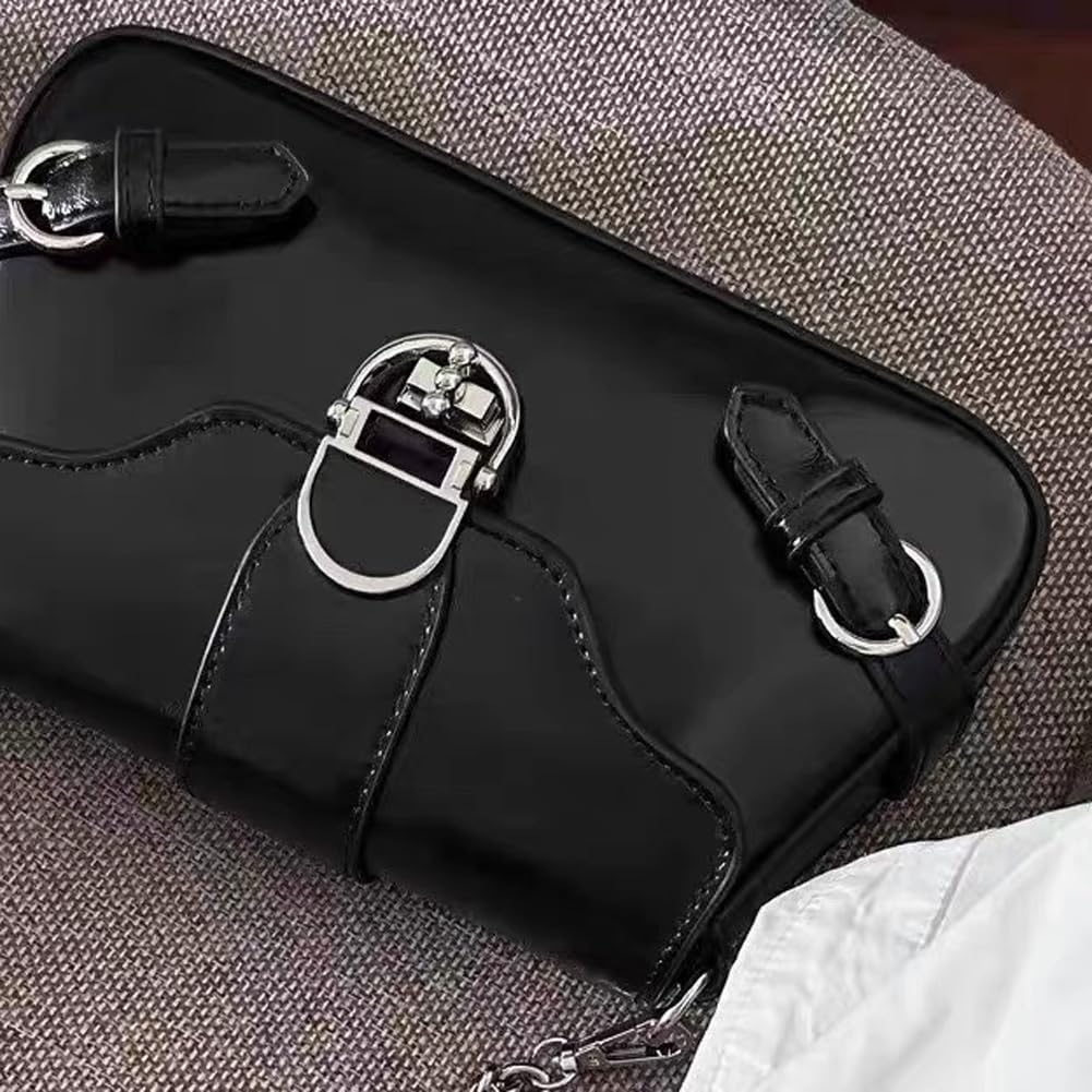 Trendy Y2K Patent Leather Shoulder Bag for Women - Gothic Small Crossbody Purse - Perfect for Night Out, Party & Daily Use