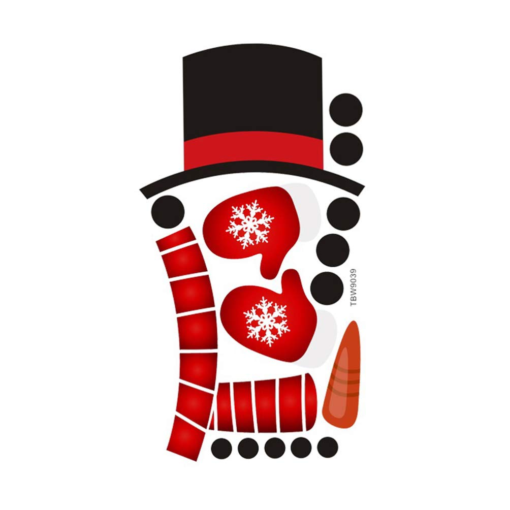 Kisangel Christmas Decor - 1 Sheet Snowman Refrigerator Stickers, Self-Adhesive Holiday Decals for Xmas Party Favors & Home Decor - Perfect for Christmas Tree, Gifts, Windows, and Festive Holiday Decorations