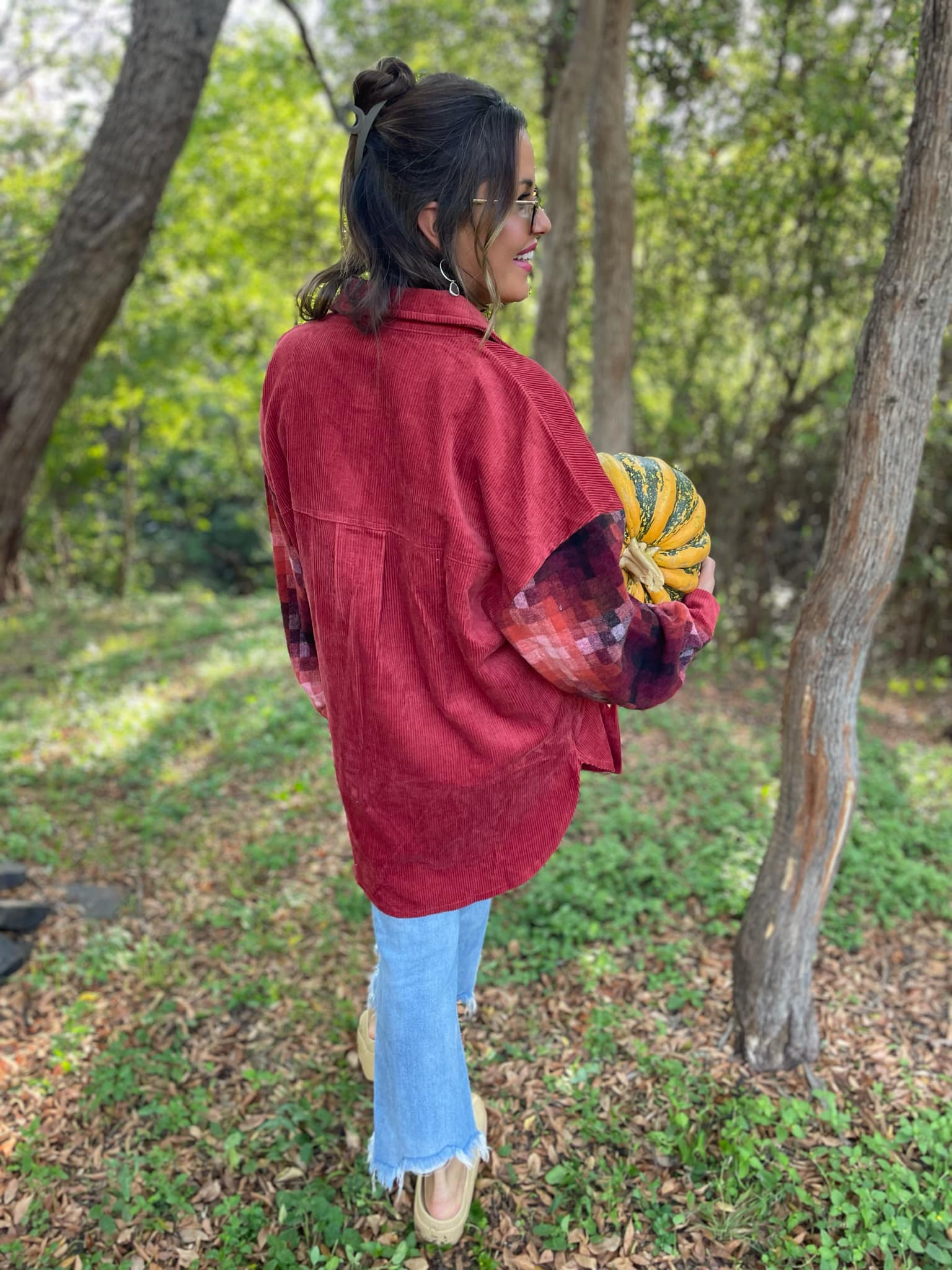 Corduroy Checkered Shacket for Men & Women | Cozy Fall & Winter Overshirt | Perfect for Layering, Outdoor Activities & Casual Wear