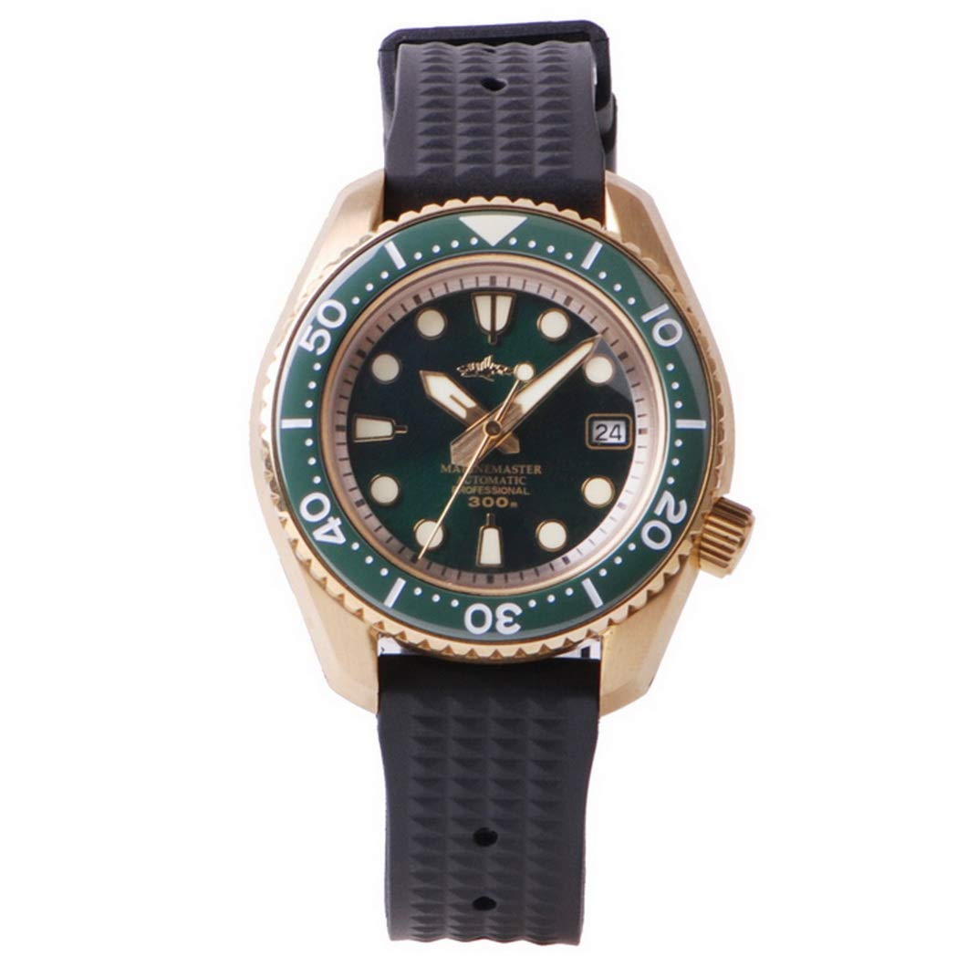 AMOY Men's Automatic Diving Watch - 62Mas Bronze Self-Winding Mechanical Wristwatch with Sapphire Crystal, C3 Luminous, 30Bar Water Resistance & Chronograph Bezel | Perfect for Scuba Diving, Snorkeling and Outdoor Adventures
