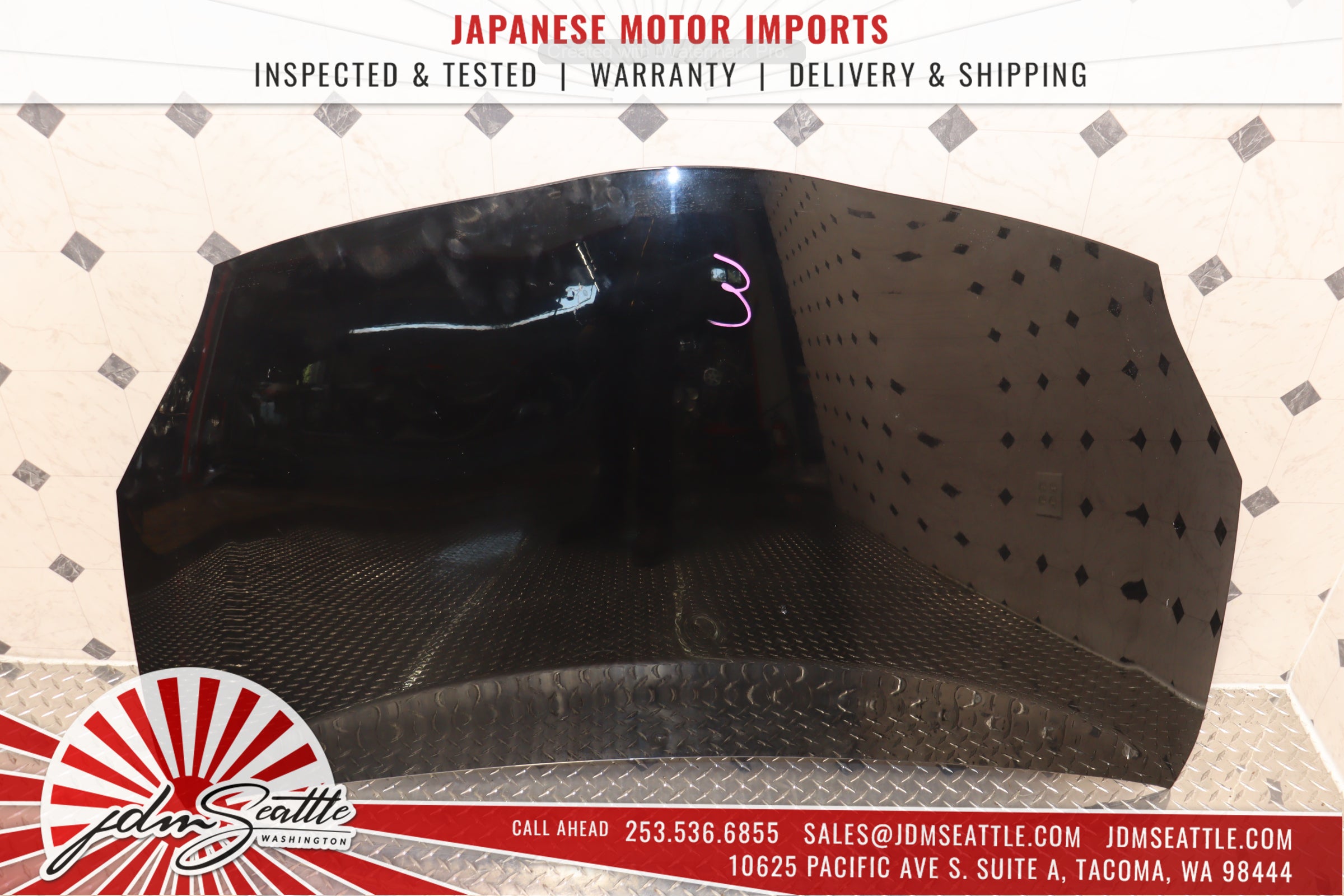 JDM 10-15 Toyota Prius Hybrid Front Bumper Replacement with Hood & Fenders in Black - Perfect for Car Restoration & Customization Projects