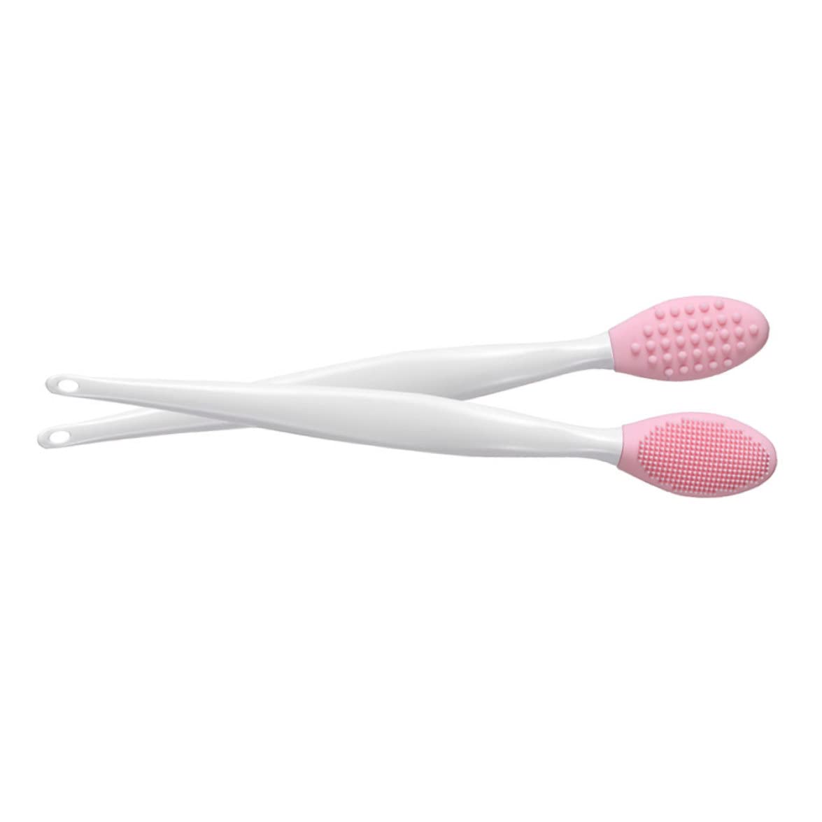 Double Sided Silicone Lip & Nose Brush - Blackhead Cleaner for Soft Skin Care (2pcs) - Perfect for Daily Facial Cleansing