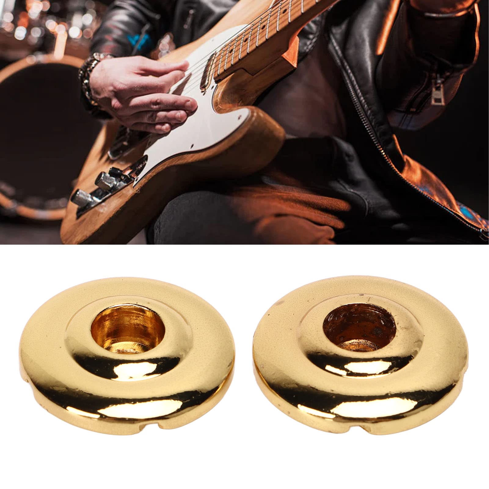 Gold Round Electric Bass String Retainer Set - Premium String Tree for Electric Bass Guitars | Perfect for Bass Setup, String Alignment & Improved Sustain