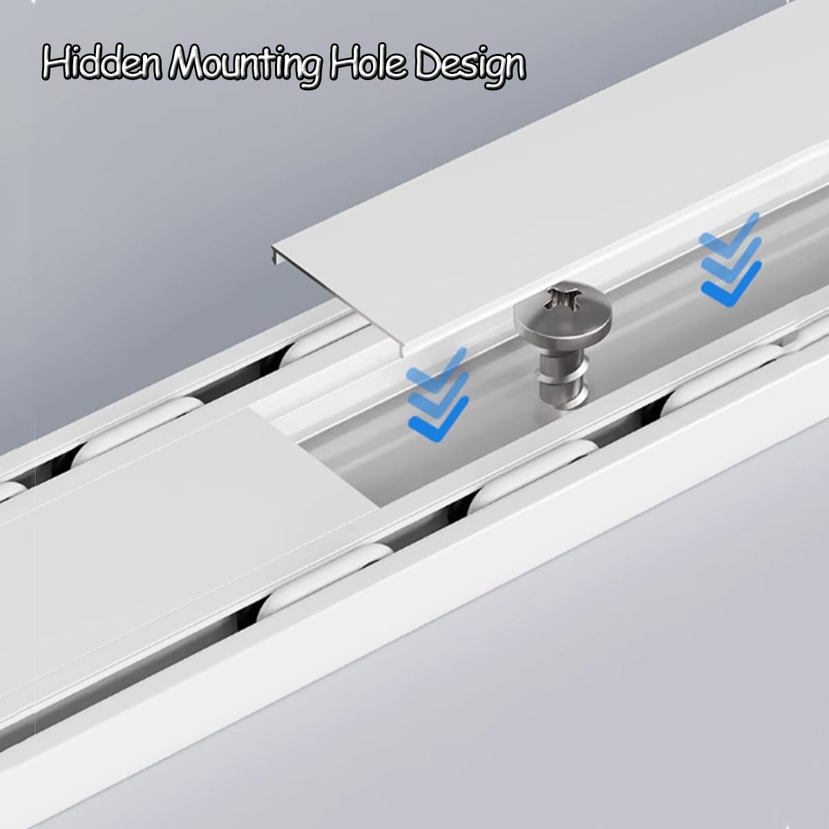 Double Row Silent Heavy Duty Ceiling Curtain Track Rail - 12ft Aluminum Black for Living Room, Bedroom, Hospital | Easy Install Room Divider for Home & Office Spaces