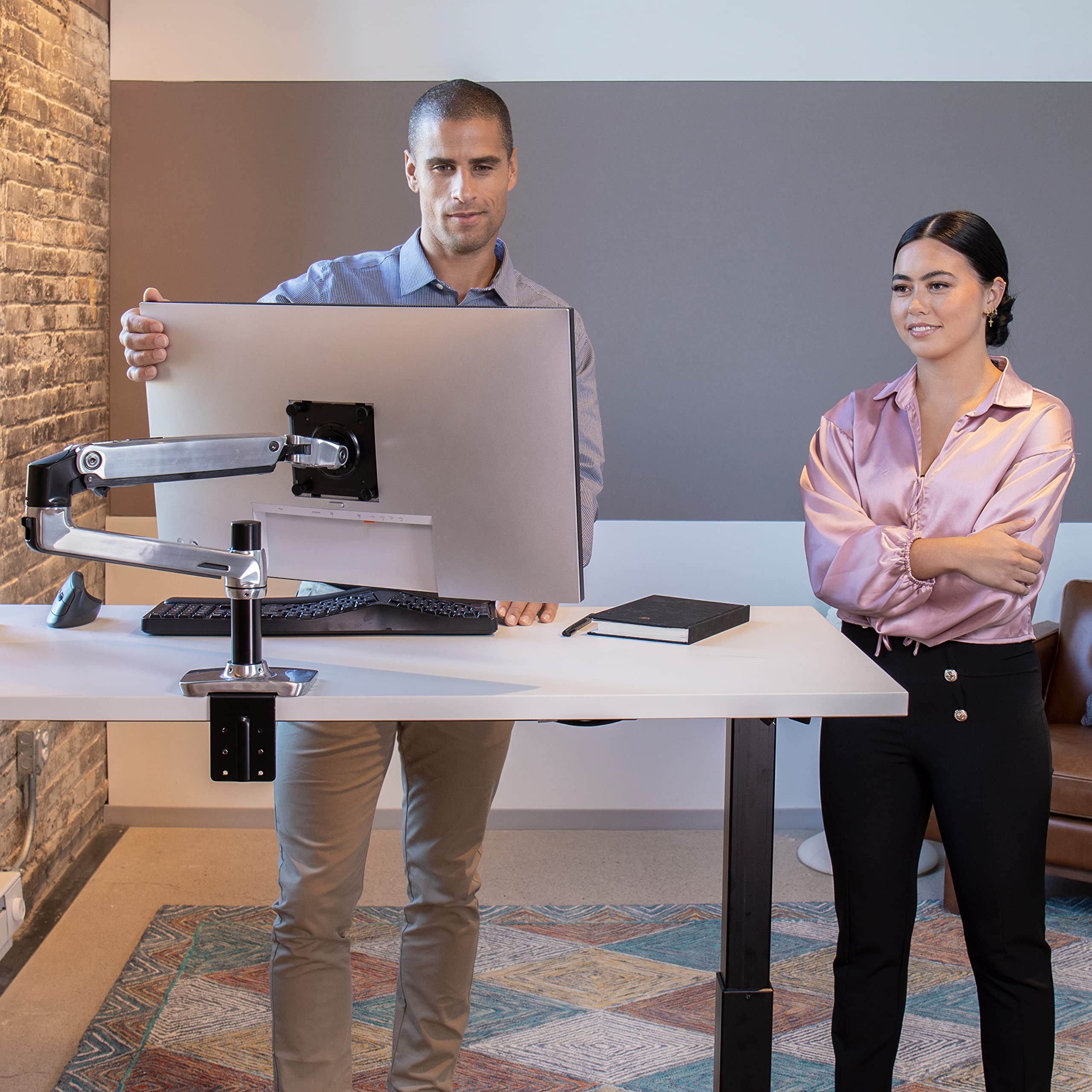 Ergotron LX Single Monitor Arm - Adjustable Desk Mount for 34