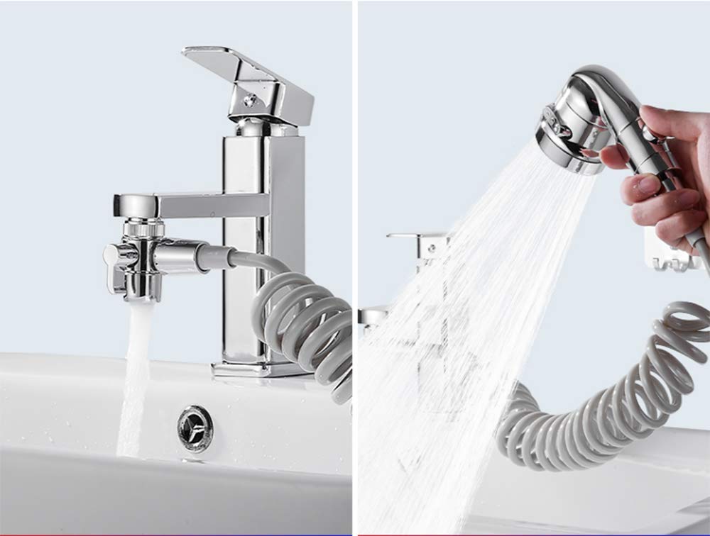 3-Mode Sink Faucet Sprayer with On/Off Switch - Bathroom Sink Hose Attachment for Hair Washing, Pet Bathing & Baby Rinsing | Perfect for Bathroom Sinks, Dog Showers & Infant Tub Faucet Replacement
