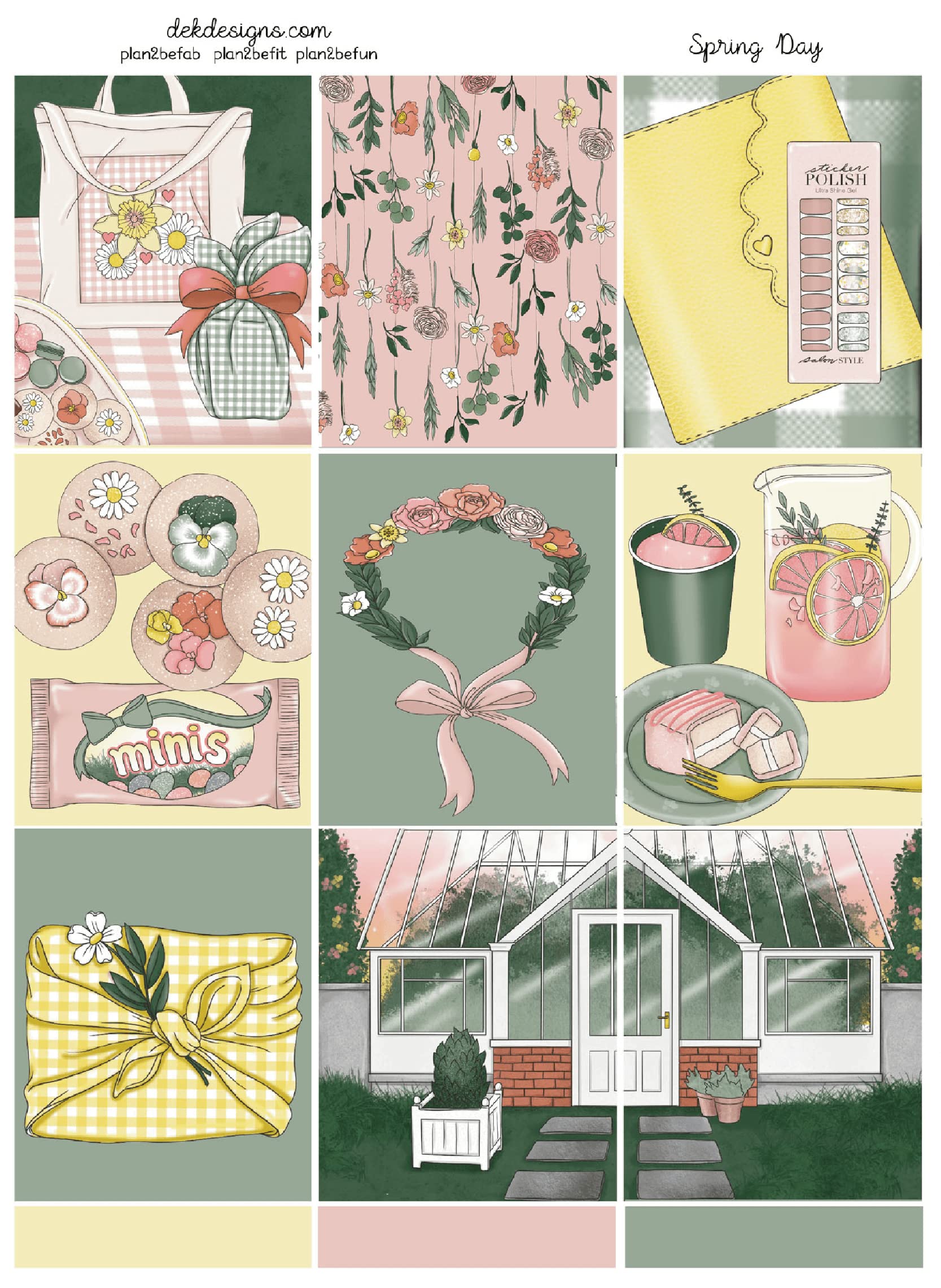 Premium Spring Day Life Planner Sticker Kit - 150+ Matte Stickers for Bullet Journals, Scrapbooking & DIY Projects - Perfect for Organizing, Decorating & Gift Giving